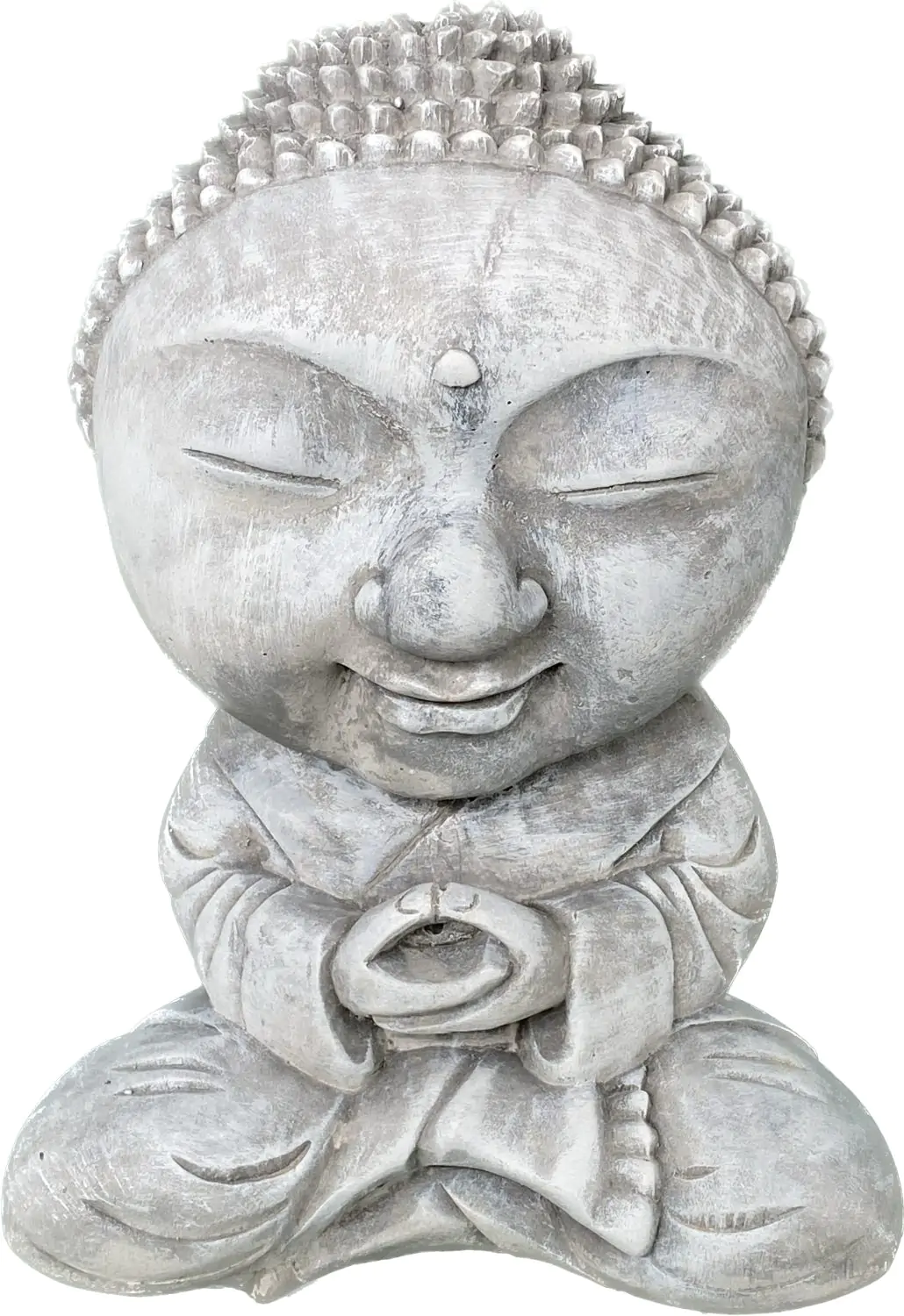  Product image 3 of the product “Nima - Sitting monk with big head, 30 cm H | cast stone ”